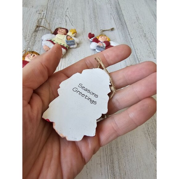 Vintage Eddie Walker Angel cherub ornament dreams wishes heart Xmas candle tree - Picture 5 of 11